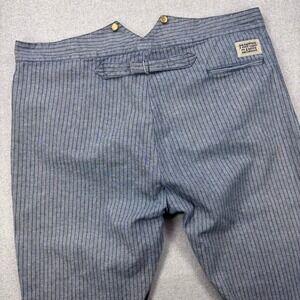 Frontier Classics Buckle Back Pants 48x29 Blue Striped Western Cowboy Reenactor
